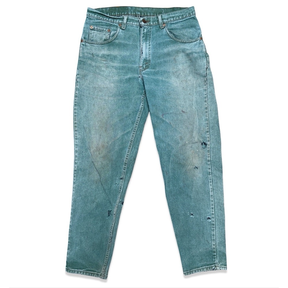 VTG 90s Levi's 560 32x32 (Fits 32x30) Distressed Garment Dyed Rare Green USA